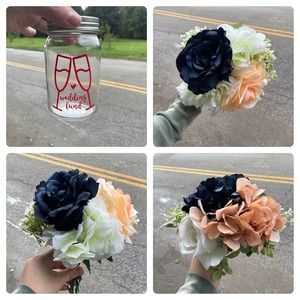 Wedding table bouquets-can be taken apart